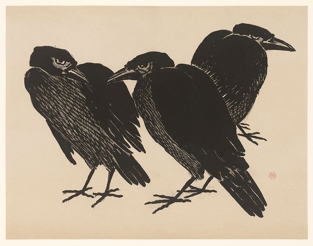 Three Crows, 1872-1897 art print by Henri Charles Guerard for $57.95 CAD