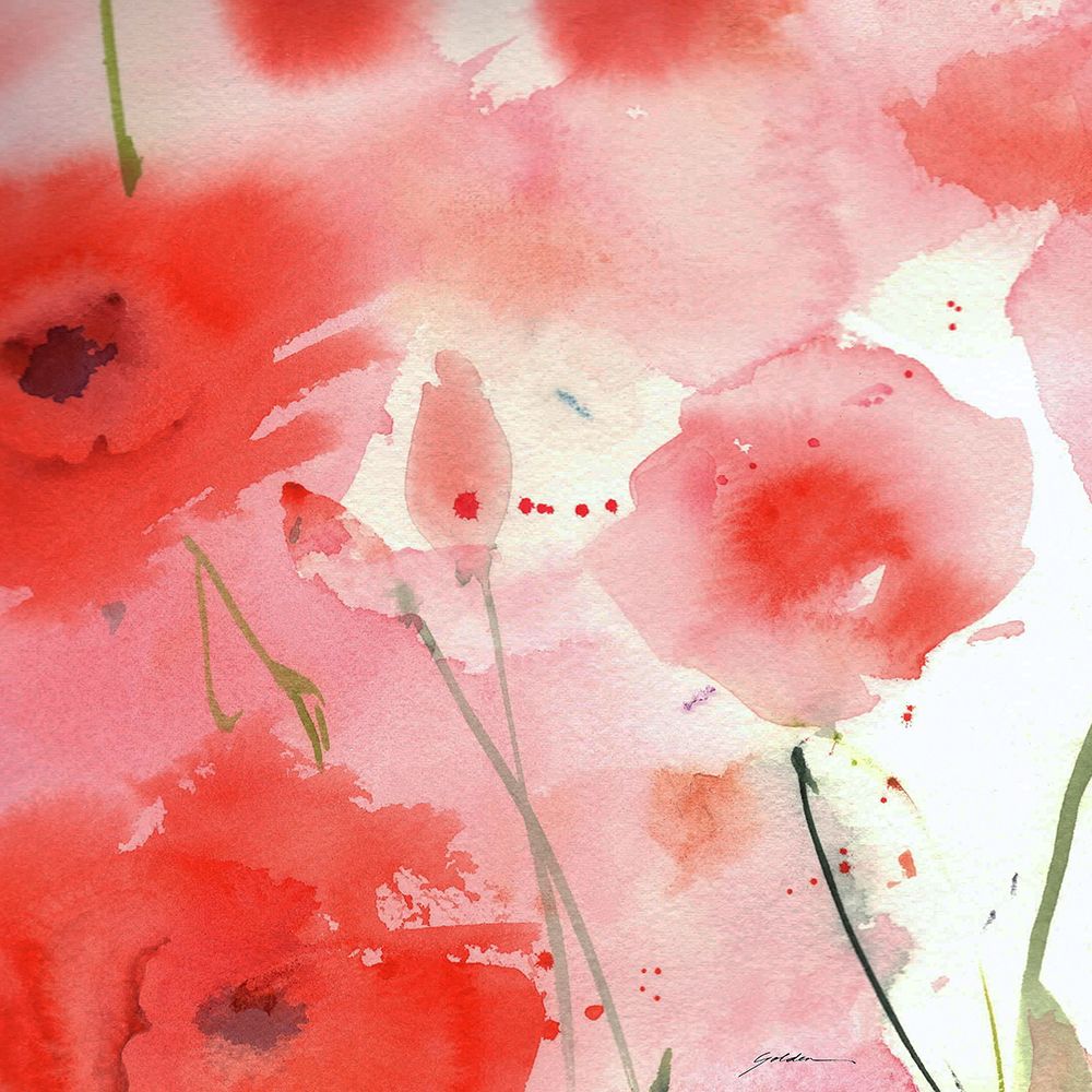 Red Poppies 2 art print by Sheila Golden for $57.95 CAD