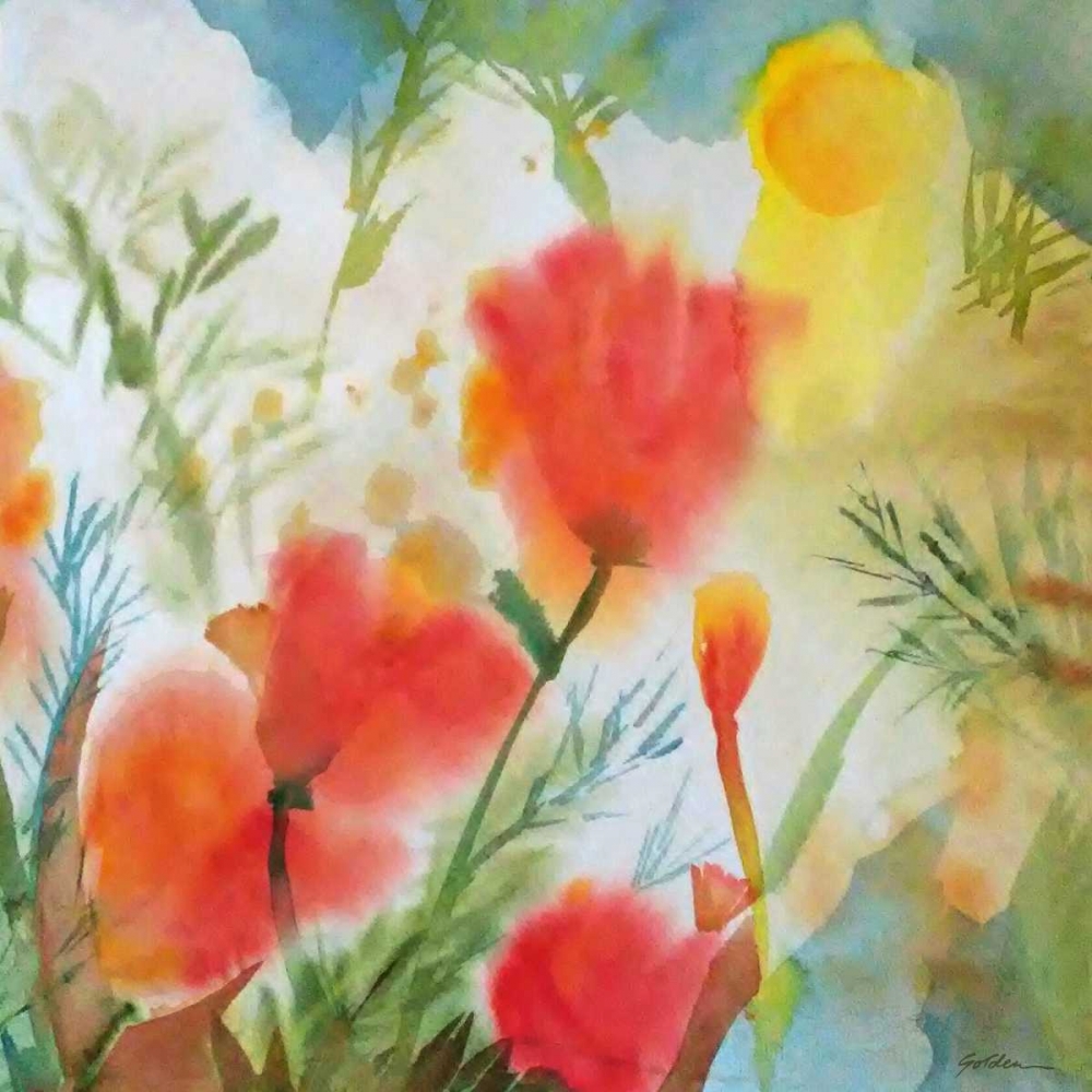 Orange Poppy Reverie art print by Sheila Golden for $57.95 CAD