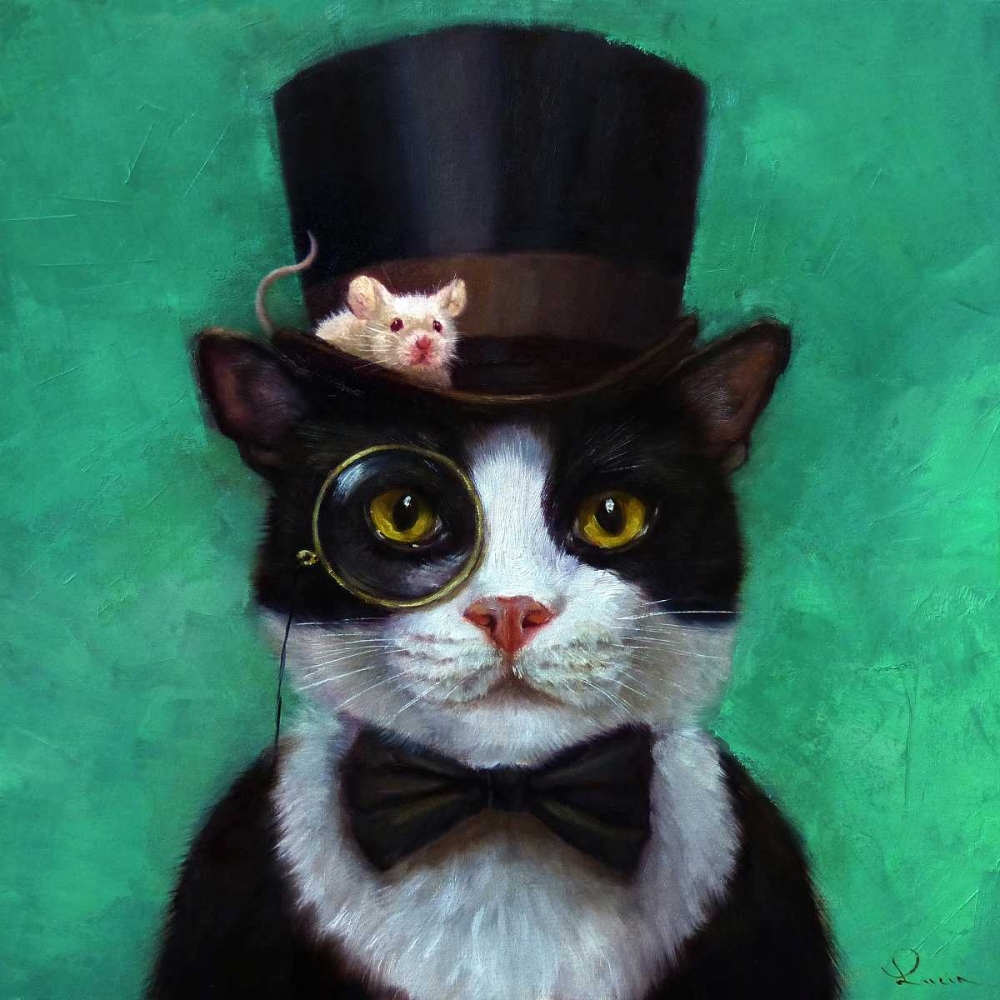 Tuxedo Cat art print by Lucia Heffernan for $57.95 CAD