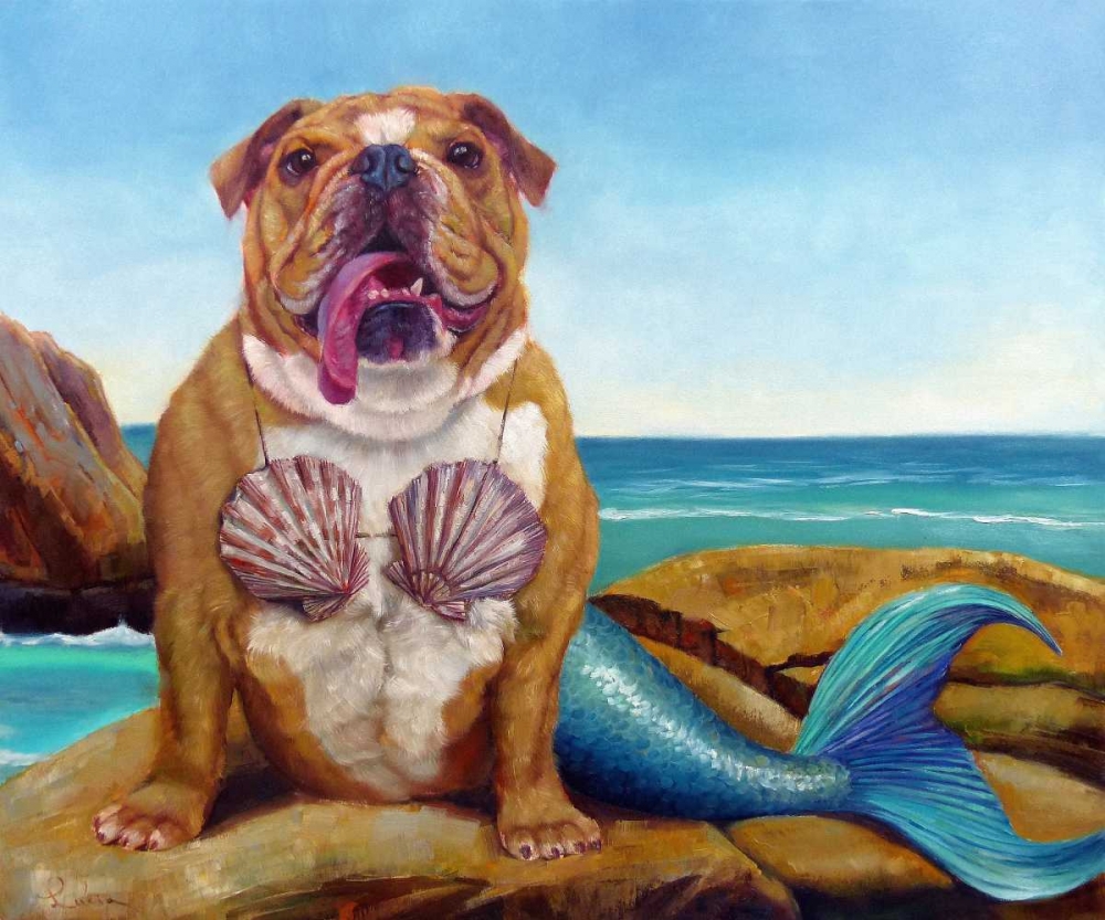 Mermaid Dog art print by Lucia Heffernan for $57.95 CAD