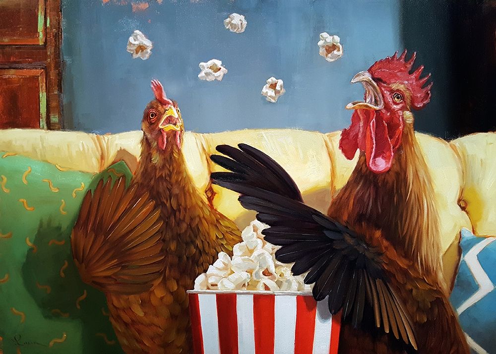 Popcorn Chickens art print by Lucia Heffernan for $57.95 CAD