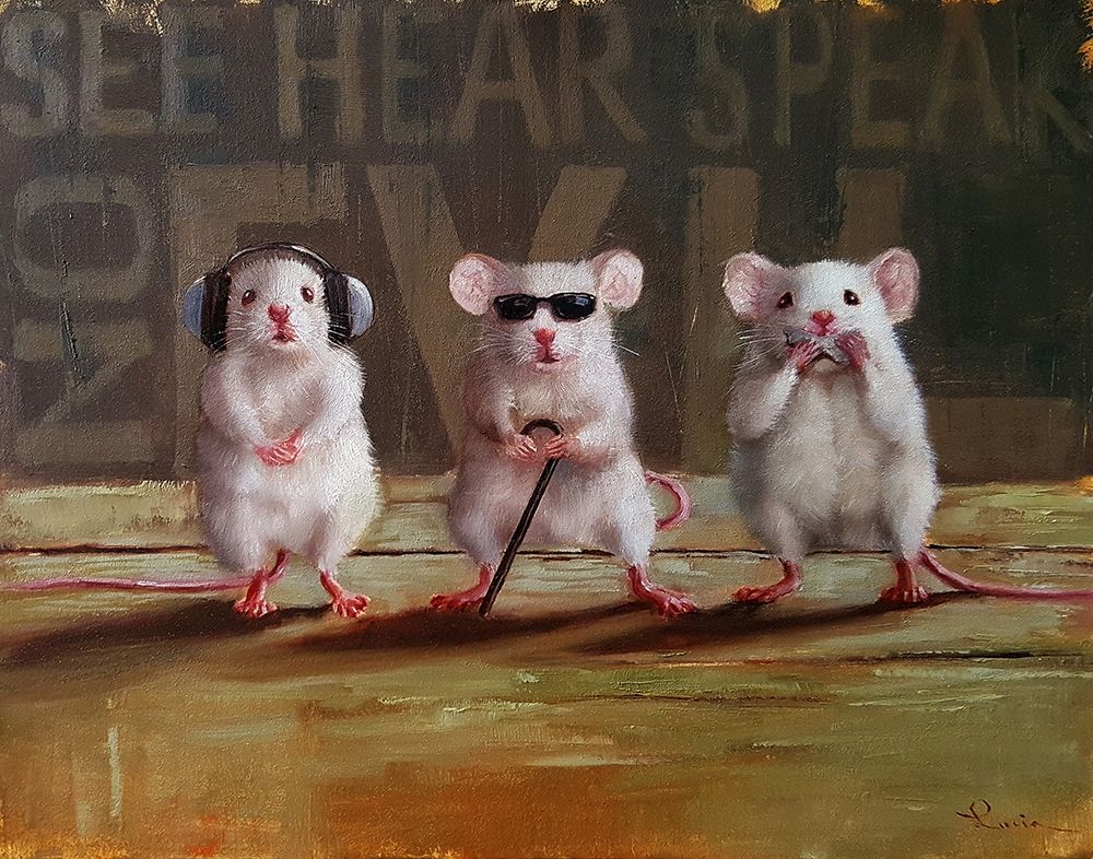 Three Wise Mice art print by Lucia Heffernan for $57.95 CAD