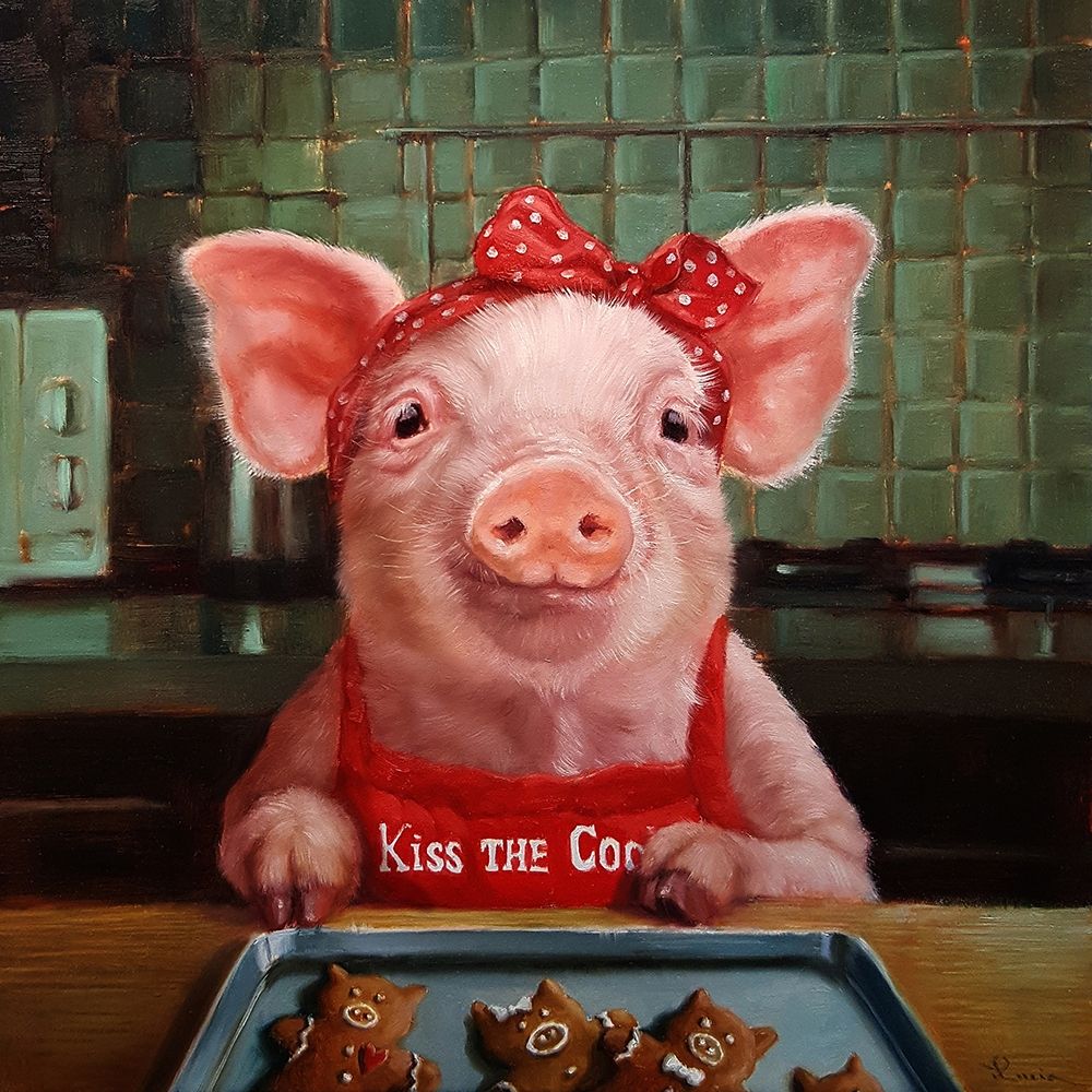 Gingerbread Pigs art print by Lucia Heffernan for $57.95 CAD