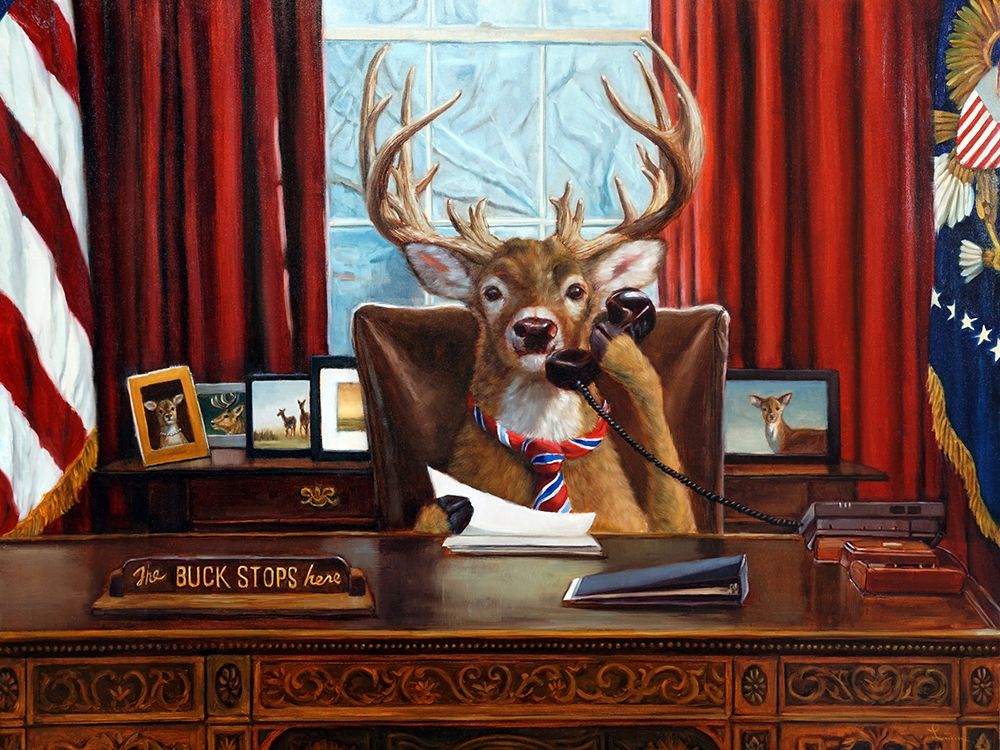 The Buck Stops Here art print by Lucia Heffernan for $57.95 CAD