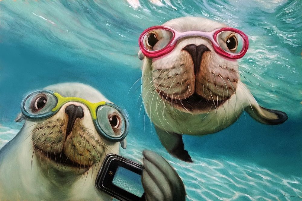 Underwater Selfie art print by Lucia Heffernan for $57.95 CAD