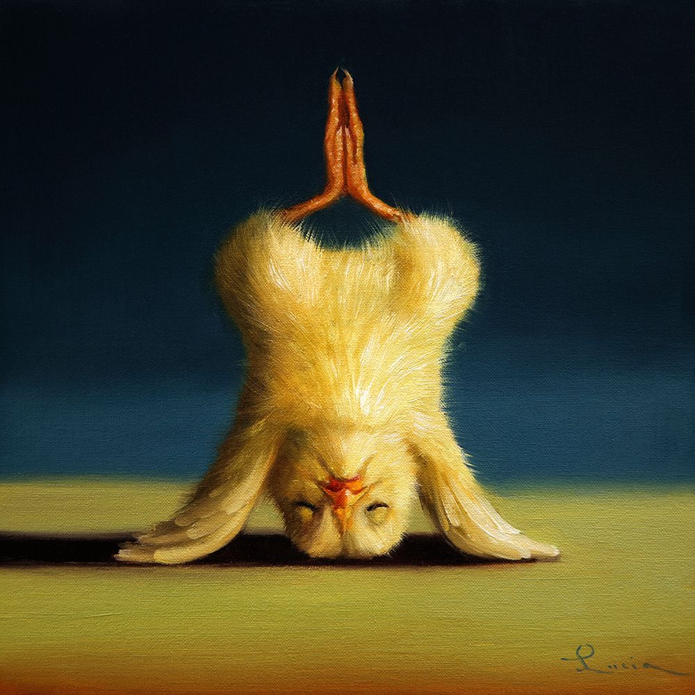 Yoga Chick Lotus Headstand art print by Lucia Heffernan for $57.95 CAD