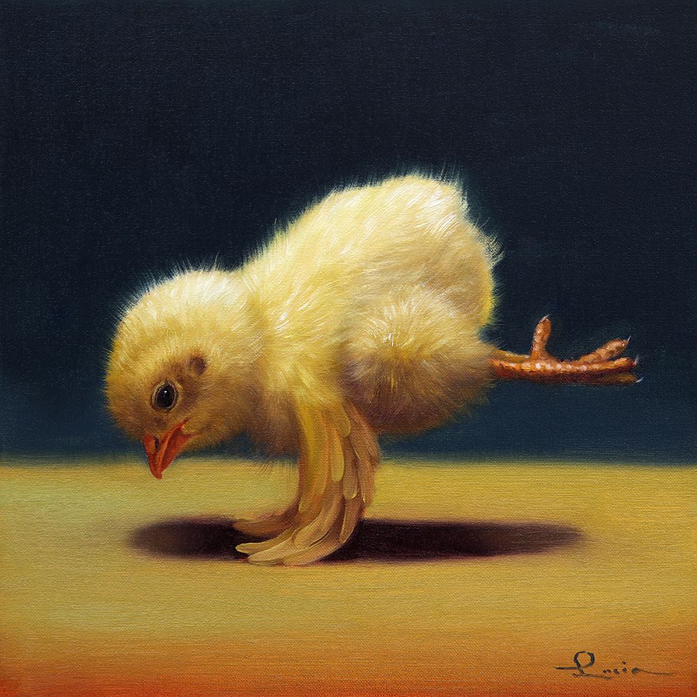 Yoga Chick Crane art print by Lucia Heffernan for $57.95 CAD