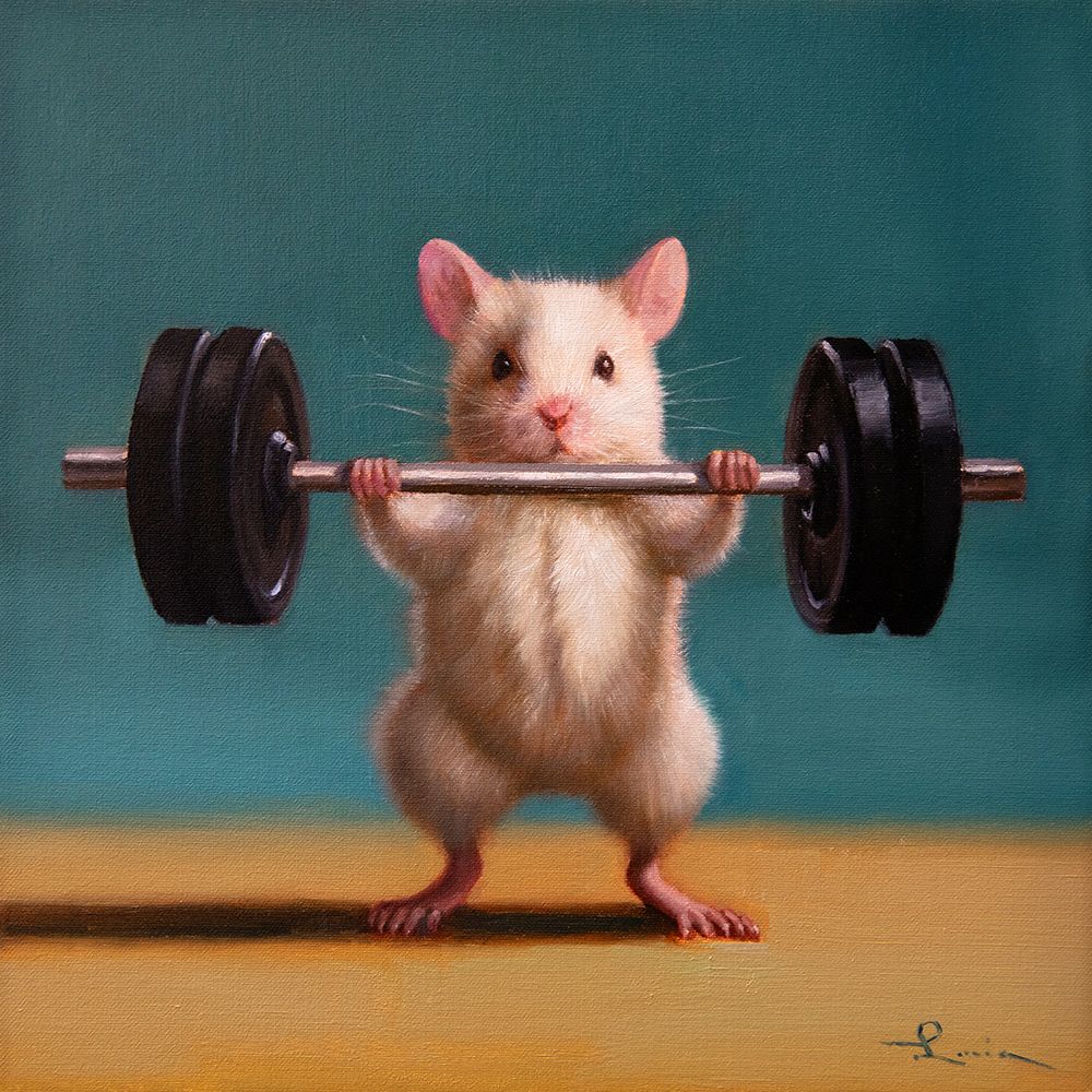 Gym Rat Push Press art print by Lucia Heffernan for $57.95 CAD