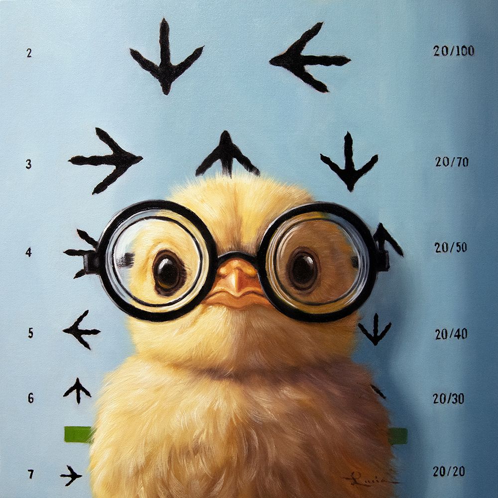 Four Eyes Chick II art print by Lucia Heffernan for $57.95 CAD