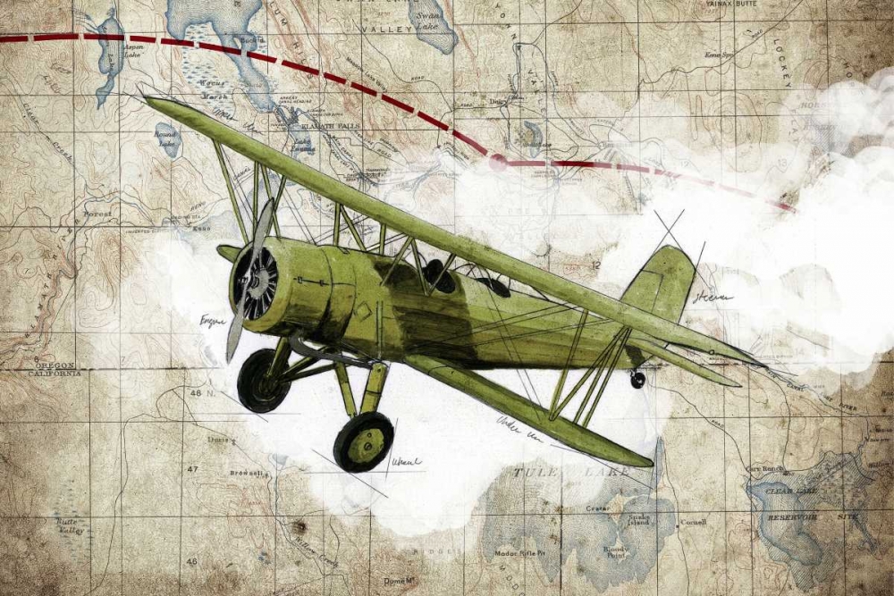 Biplane 2 art print by GraphINC Studio for $57.95 CAD