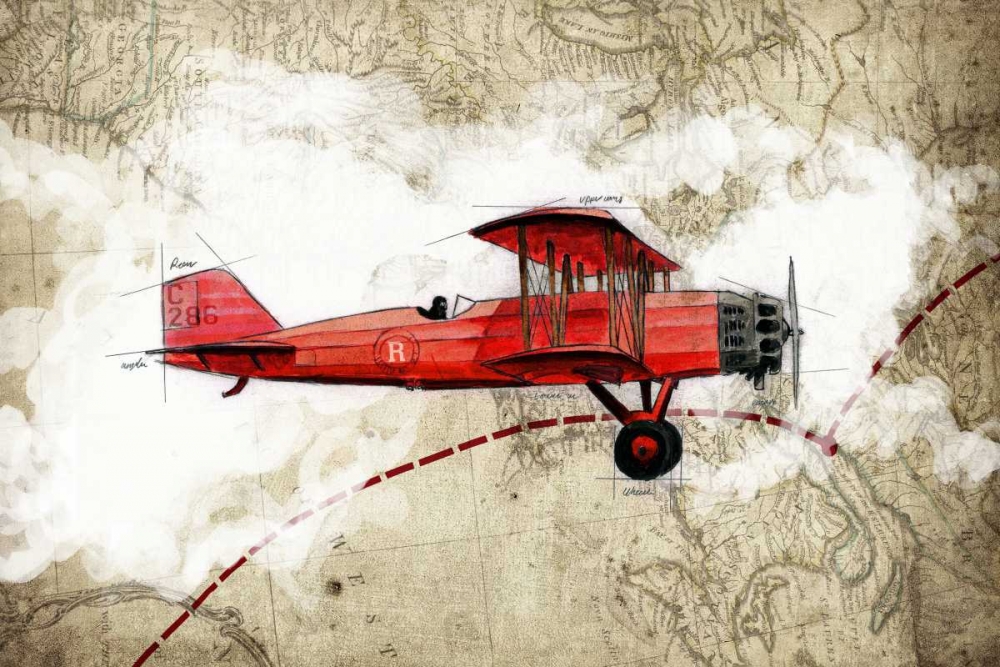 Biplane 3 art print by GraphINC Studio for $57.95 CAD