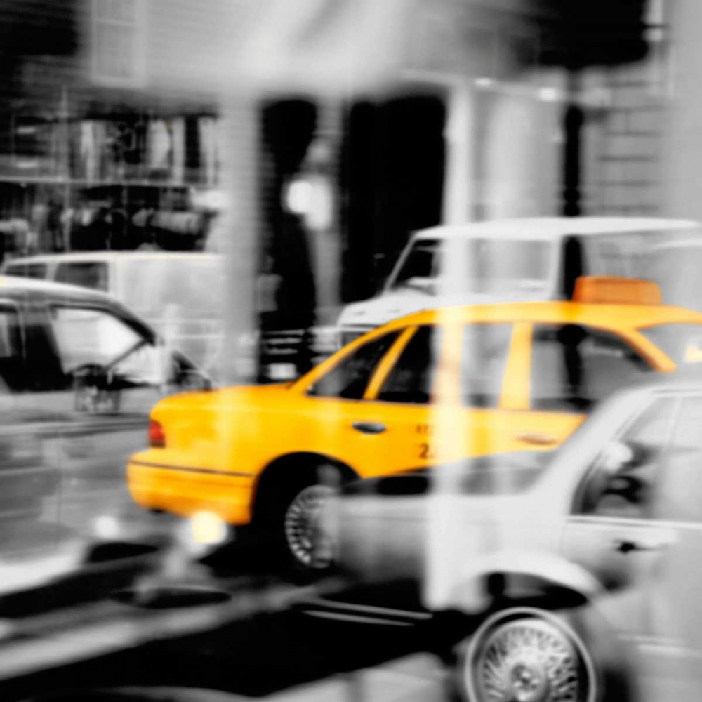 Yellow Taxi Reflection art print by PhotoINC Studio for $57.95 CAD
