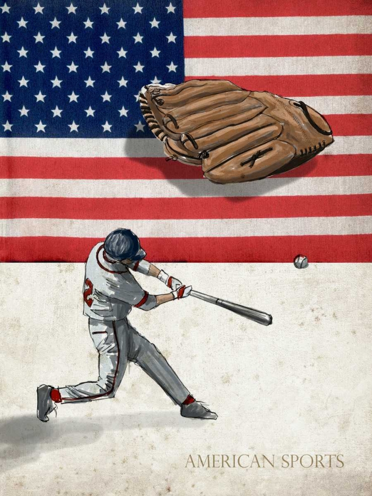 American Sports-Baseball 1 art print by GraphINC Studio for $57.95 CAD