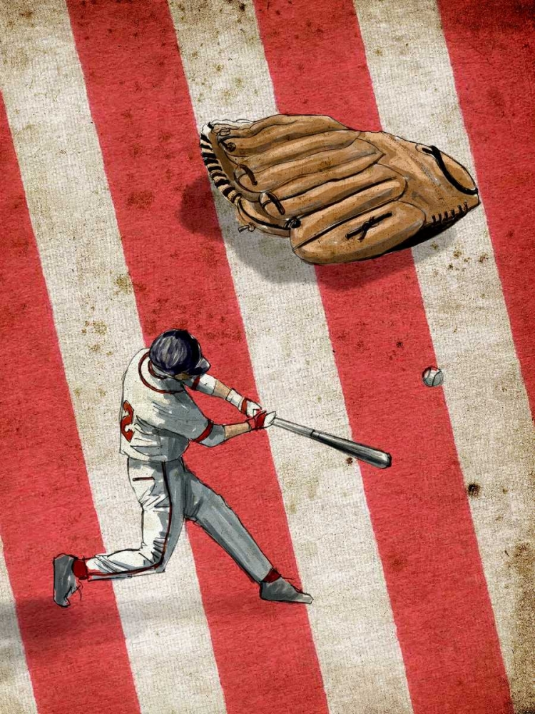 Amercan Sports-Baseball 2 art print by GraphINC Studio for $57.95 CAD