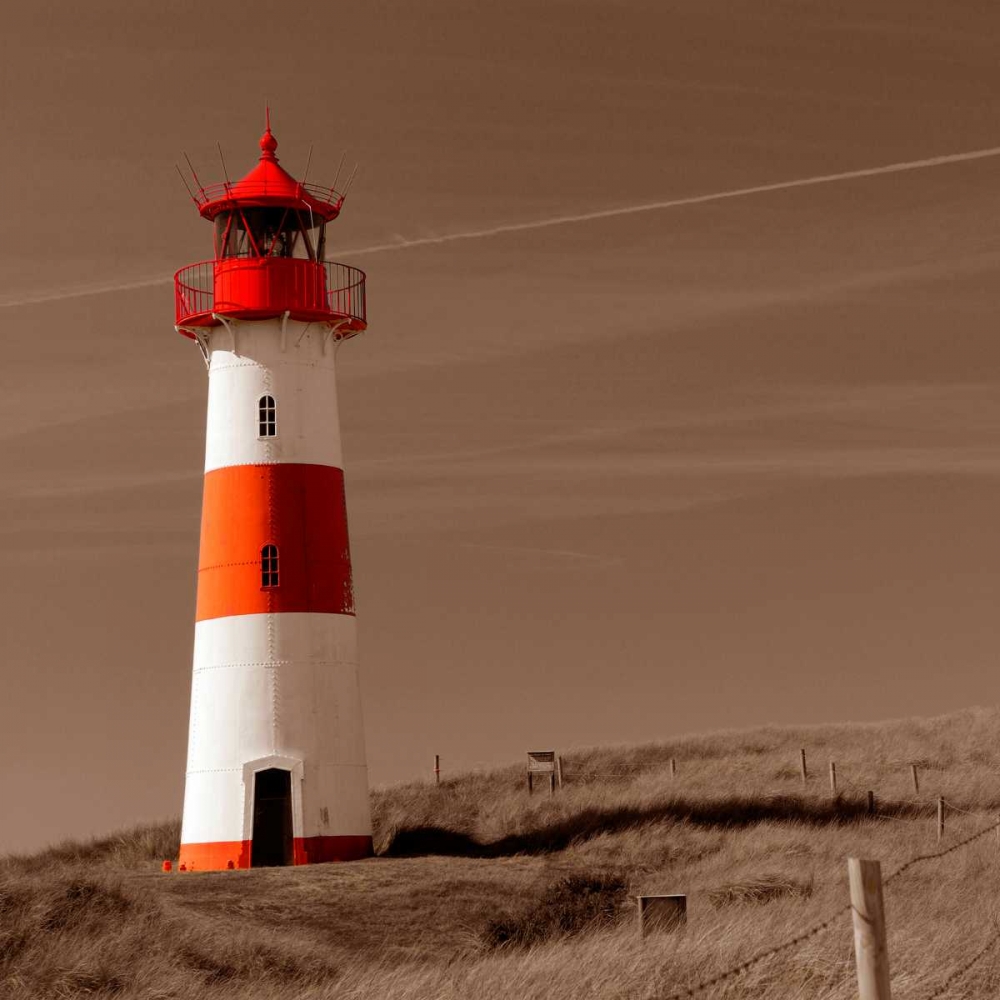 Red and White Lighthouse art print by PhotoINC Studio for $57.95 CAD