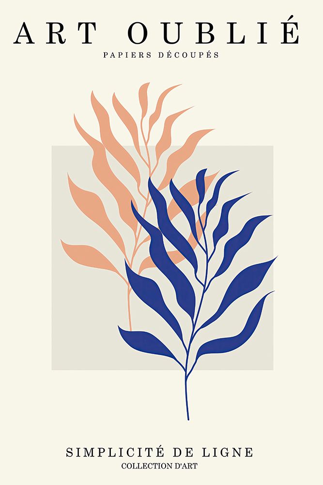 Orange and Blue Leaves art print by Incado for $57.95 CAD