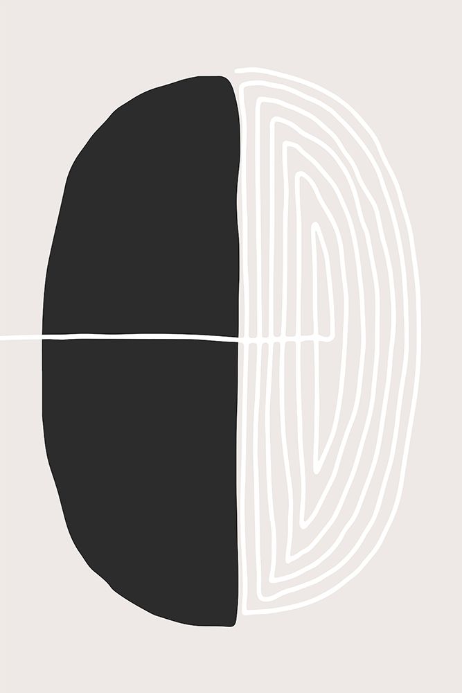 Black and White Oval art print by Incado for $57.95 CAD