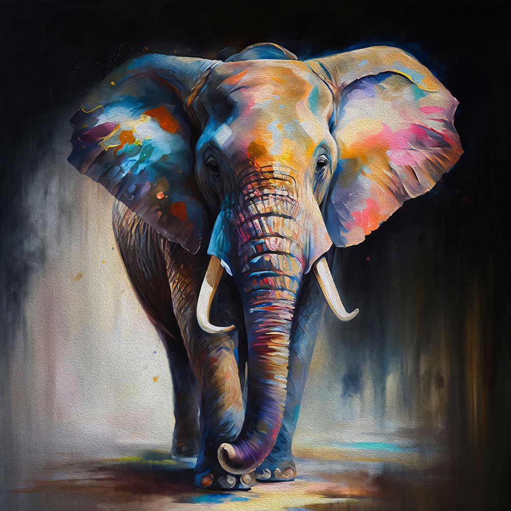 Colorful Elephant art print by Incado for $57.95 CAD
