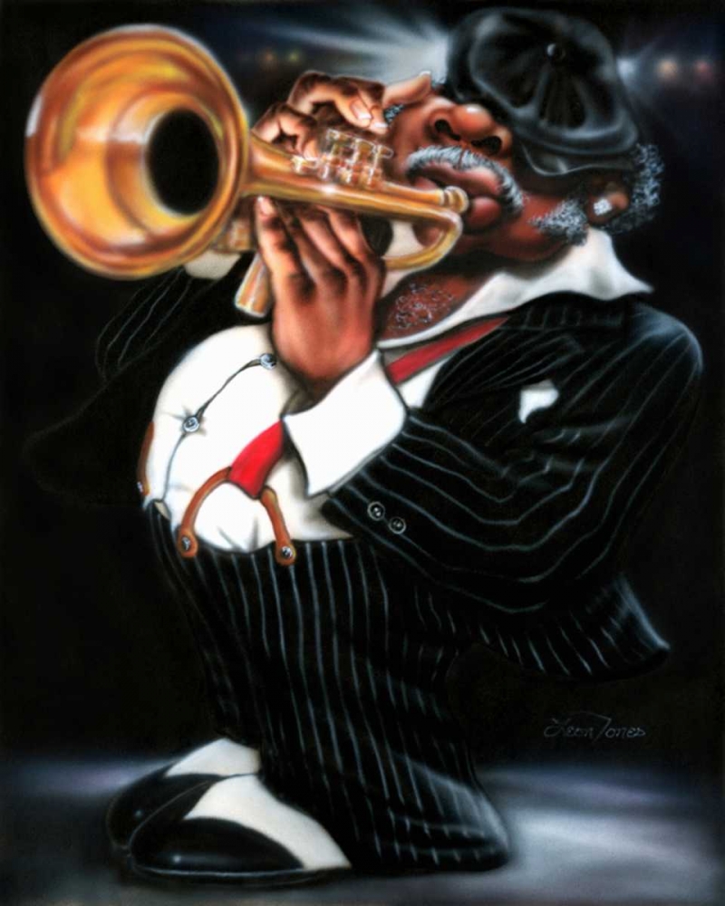 Jazzman Papa Joe art print by Leonard Jones for $57.95 CAD
