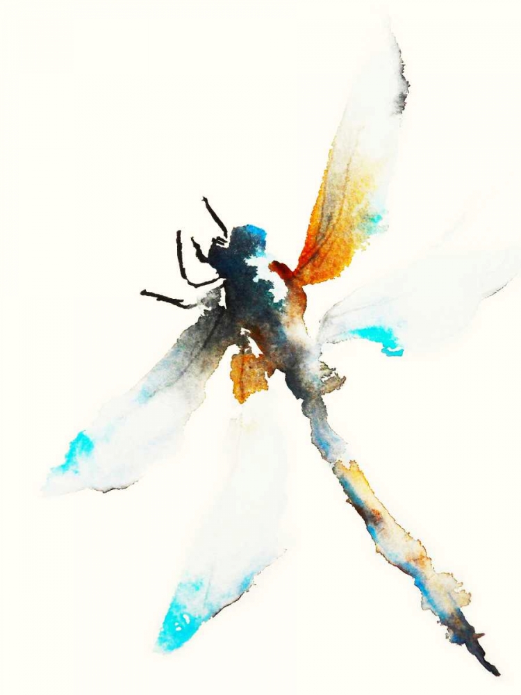 Blue and Brown Dragonfly art print by Karin Johannesson for $57.95 CAD