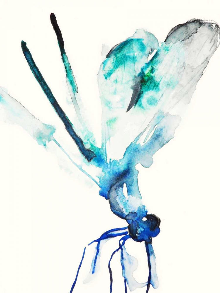 Blue and Green Dragonfly art print by Karin Johannesson for $57.95 CAD