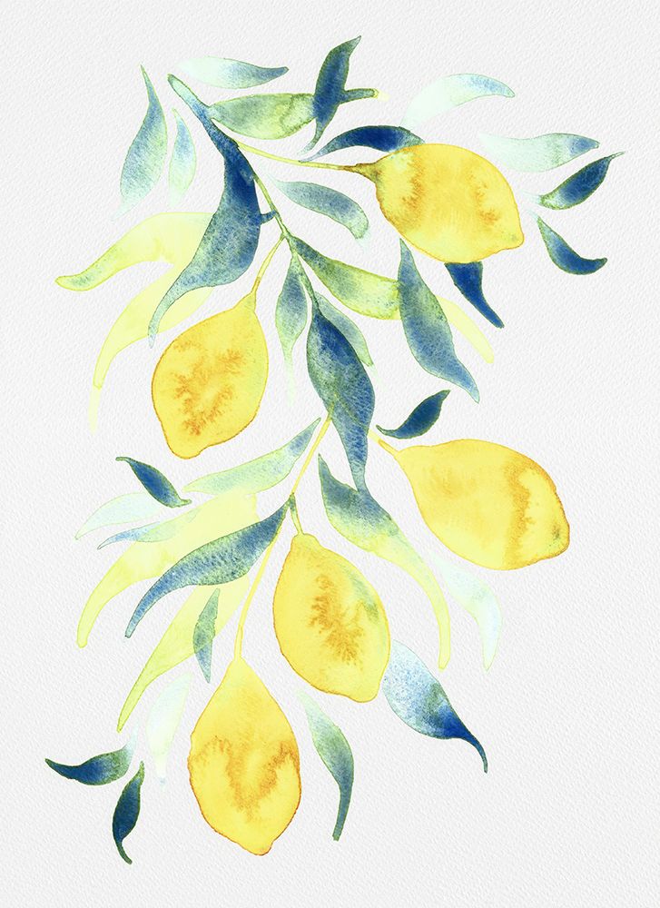 Watercolor Lemons art print by Cami Juncos for $57.95 CAD