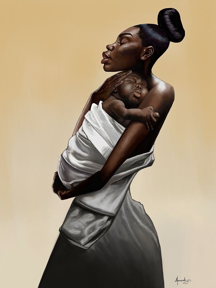 Mother and Child art print by Manasseh Johnson Sr for $57.95 CAD