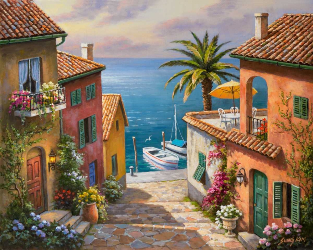 The Villaâ€™s Private Dock art print by Sung Kim for $57.95 CAD