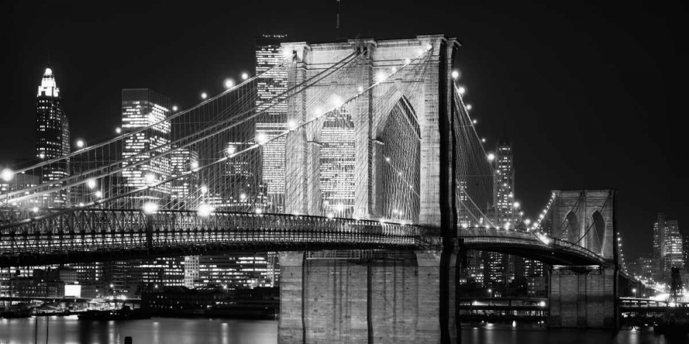 Brooklyn Bridge at Night art print by Jet Lowe for $57.95 CAD