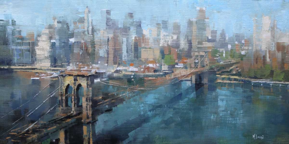 Brooklyn Bridge art print by Mark Lague for $57.95 CAD