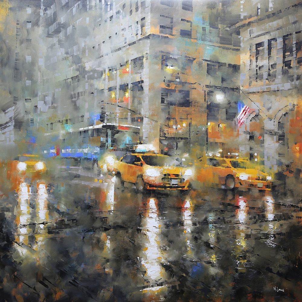Manhattan Orange Rain art print by Mark Lague for $57.95 CAD