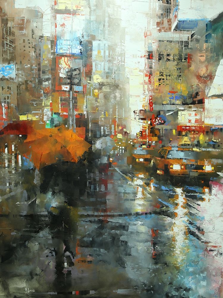 Manhattan Orange Umbrella art print by Mark Lague for $57.95 CAD