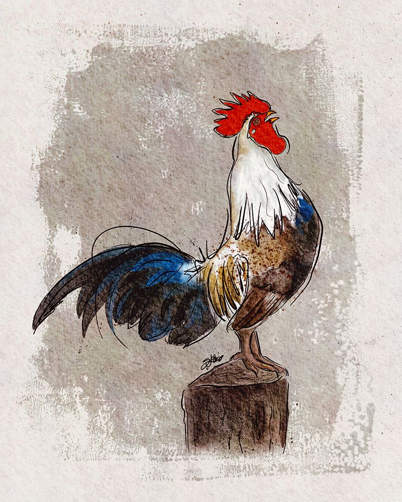 Cock-a-doodle-do art print by Shanda Louis for $57.95 CAD