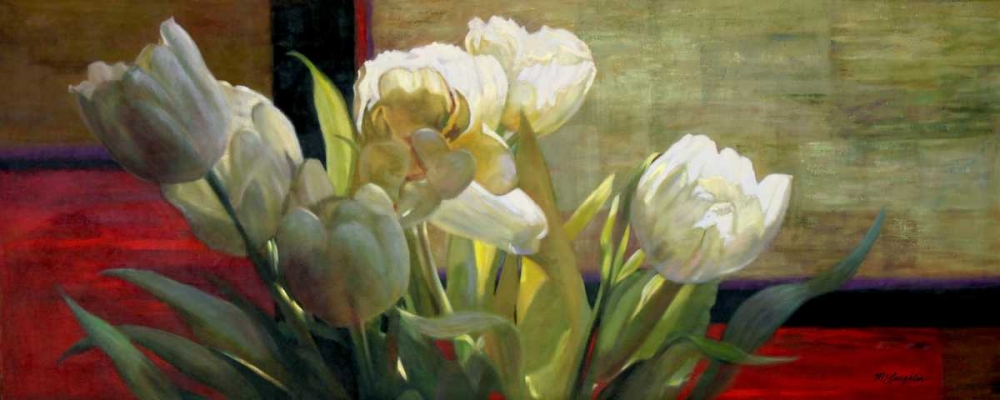 Tulips with Red art print by Jan McLaughlin for $57.95 CAD