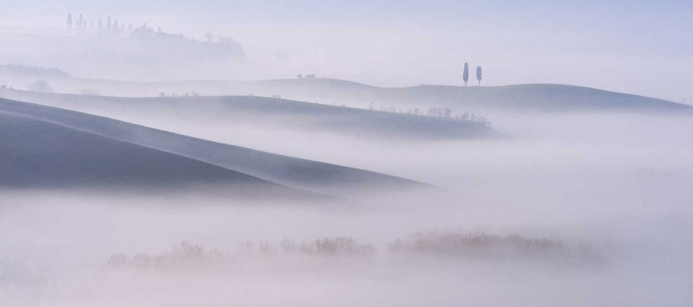 Dawn Mist in Val daâ‚¬â„¢Orcia, Tuscany art print by Andy Mumford for $57.95 CAD