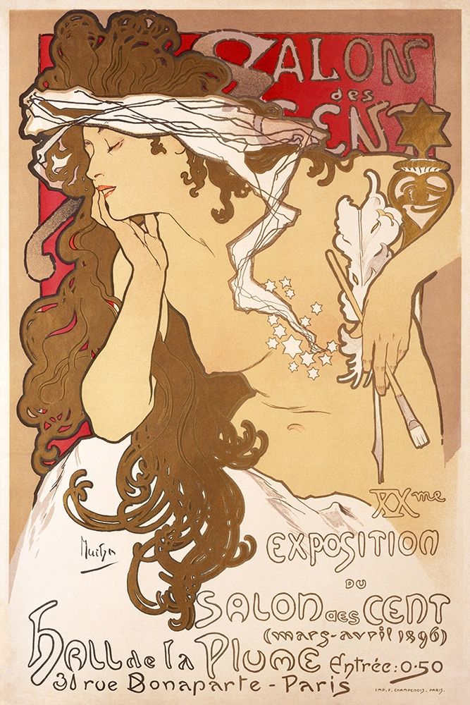 Salon des Cent 20th Exhibition art print by Alphonse Mucha for $57.95 CAD