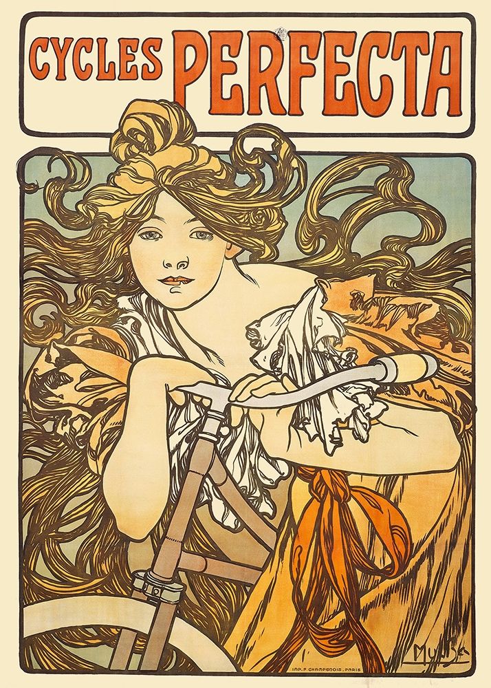 Cycles Perfecta, 1902 art print by Alphonse Mucha for $57.95 CAD