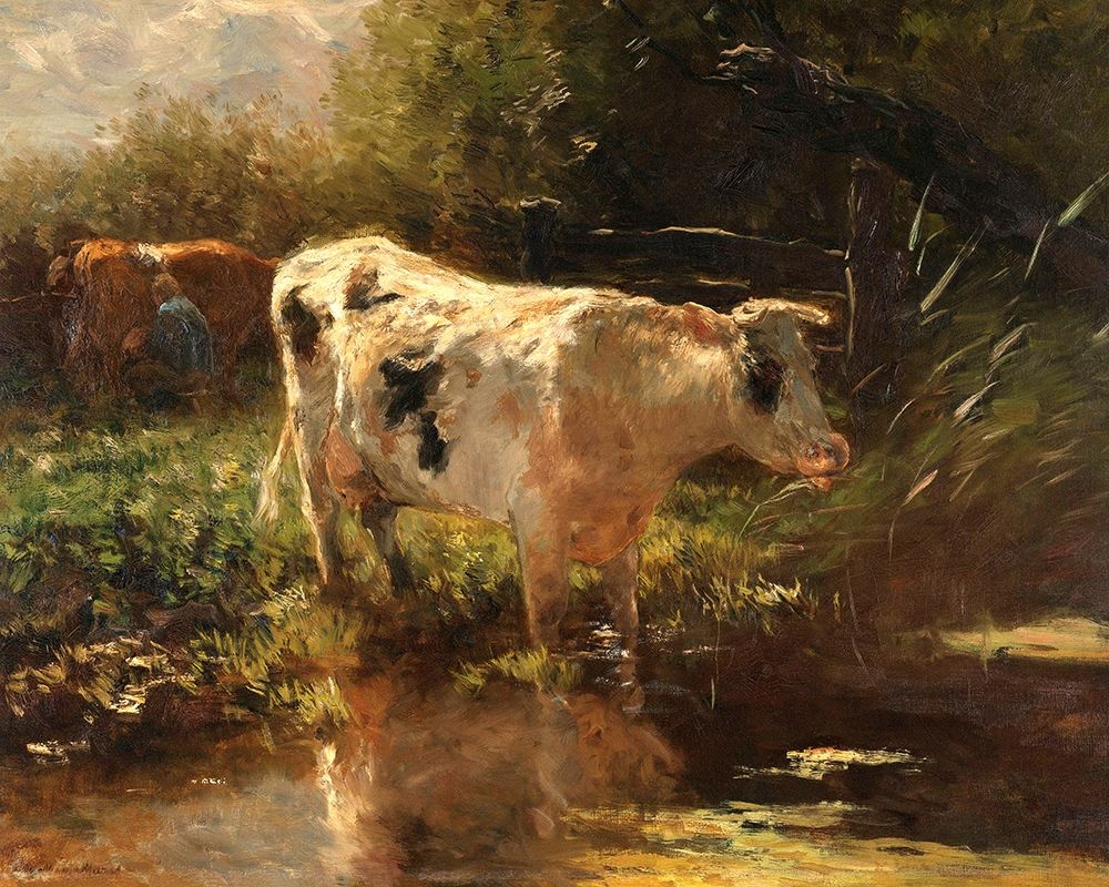 Cow beside a Ditch, c. 1885-1895 art print by Willem Maris for $57.95 CAD
