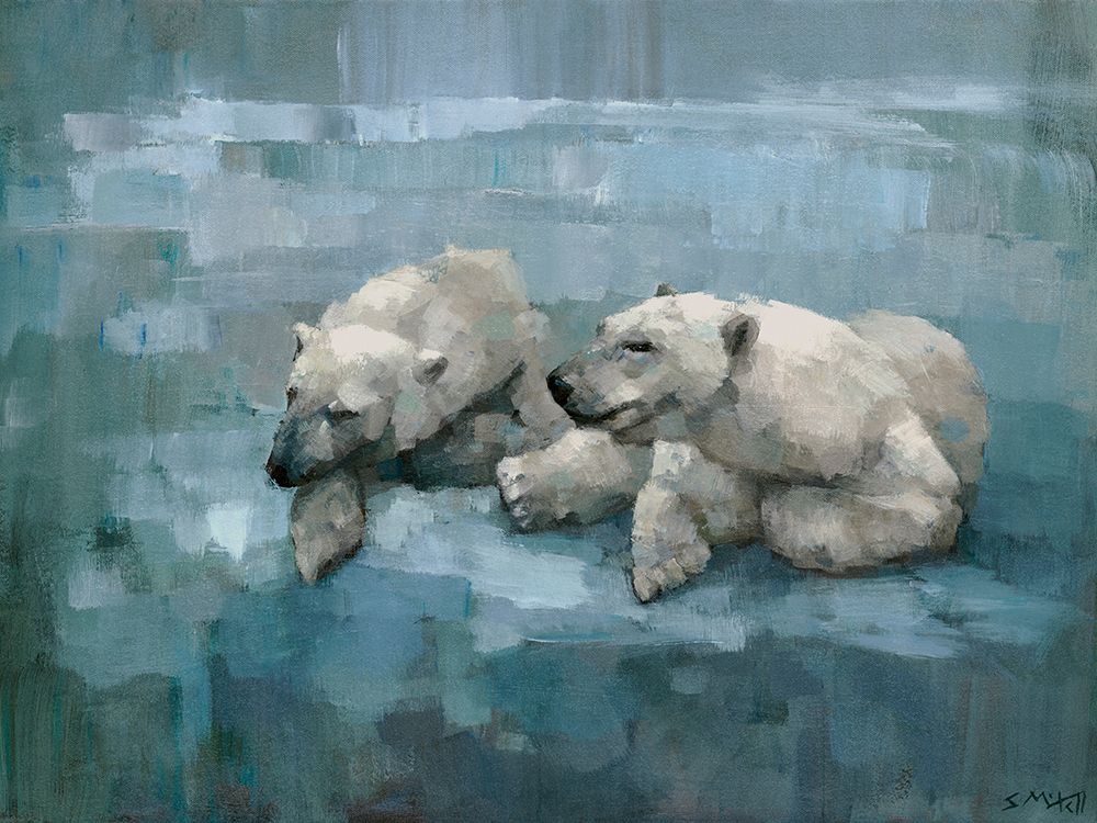 Two Polar Bears Relaxing art print by Stephen Mitchell for $57.95 CAD