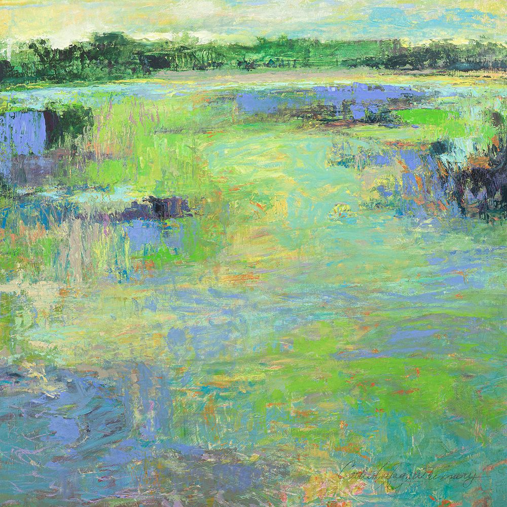 Wetland with Yellow Sky art print by Catherine Wagner Minnery for $57.95 CAD