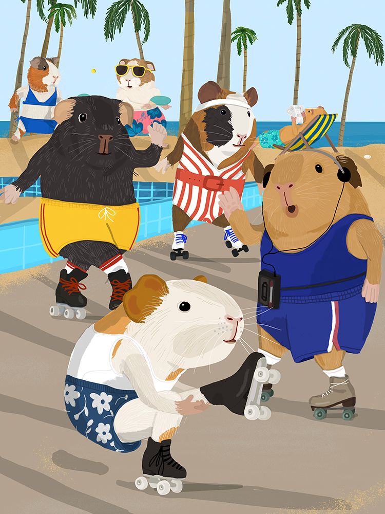 Guinea Pigs Venice Beach art print by Hanna Melin for $57.95 CAD