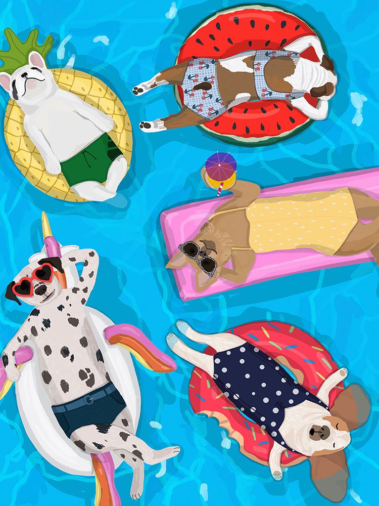 Summer Dogs art print by Hanna Melin for $57.95 CAD