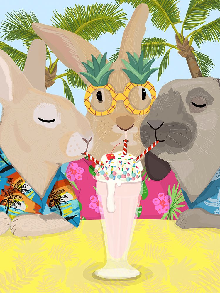 Summer Rabbits art print by Hanna Melin for $57.95 CAD