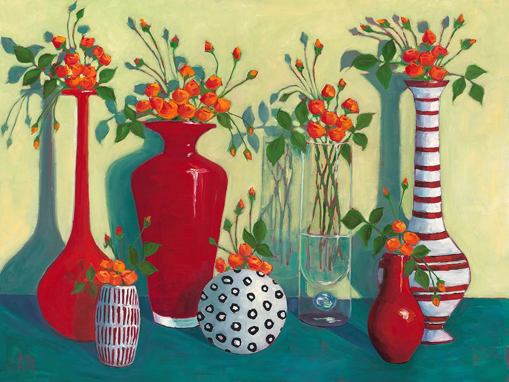 Red, Red and Orange art print by Leslie McCarron for $57.95 CAD