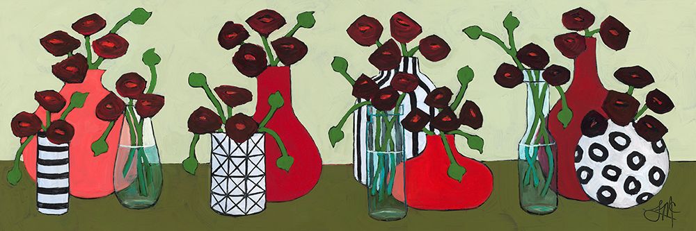 Rhythm of Reds art print by Leslie McCarron for $57.95 CAD