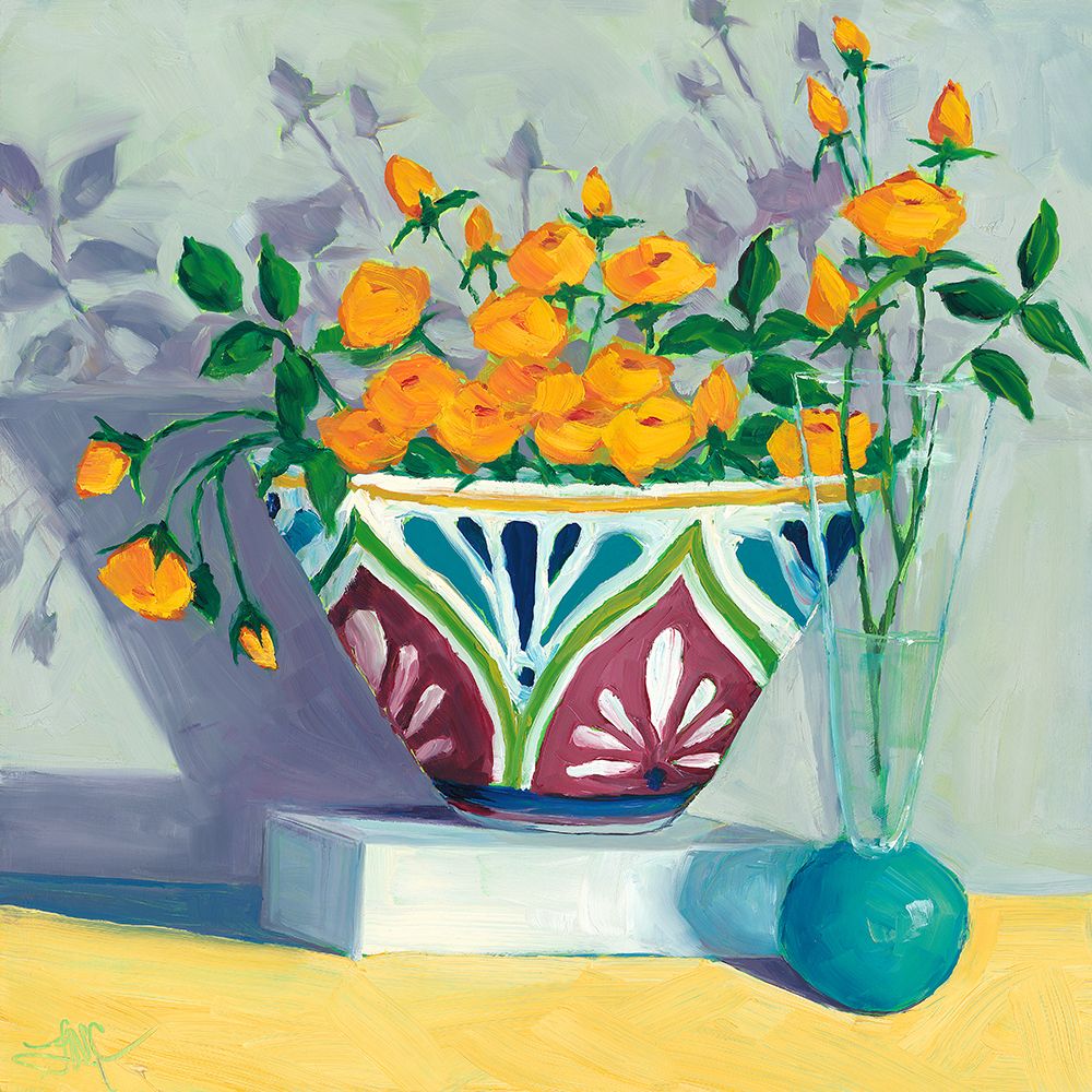 Bowl of Roses art print by Leslie McCarron for $57.95 CAD