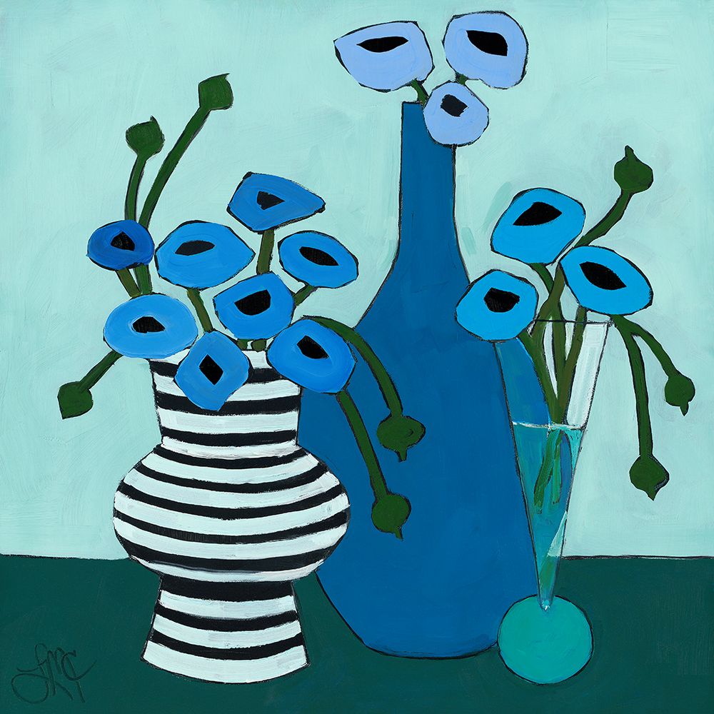 Blues on Blues art print by Leslie McCarron for $57.95 CAD