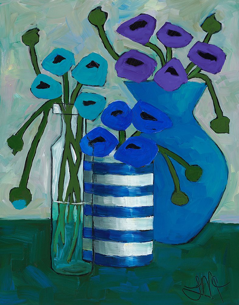 Cool Colors in Bloom art print by Leslie McCarron for $57.95 CAD