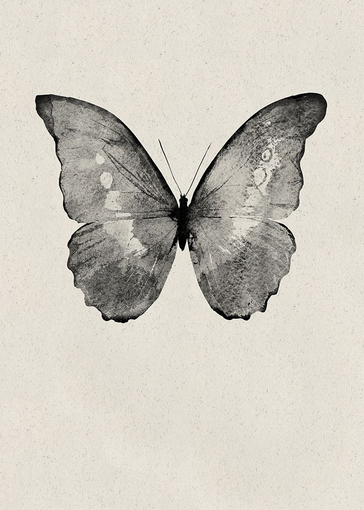 Black Butterfly on Tan art print by Design Fabrikken for $57.95 CAD